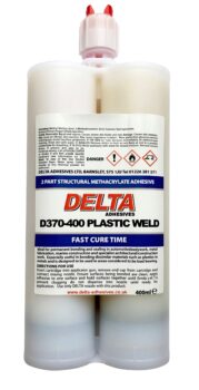 D372 Black Plastic Welder Adhesive - Structural Adhesives - Acrylic & PU Adhesives - Delta Adhesives - Barnsley - South Yorkshire - UK